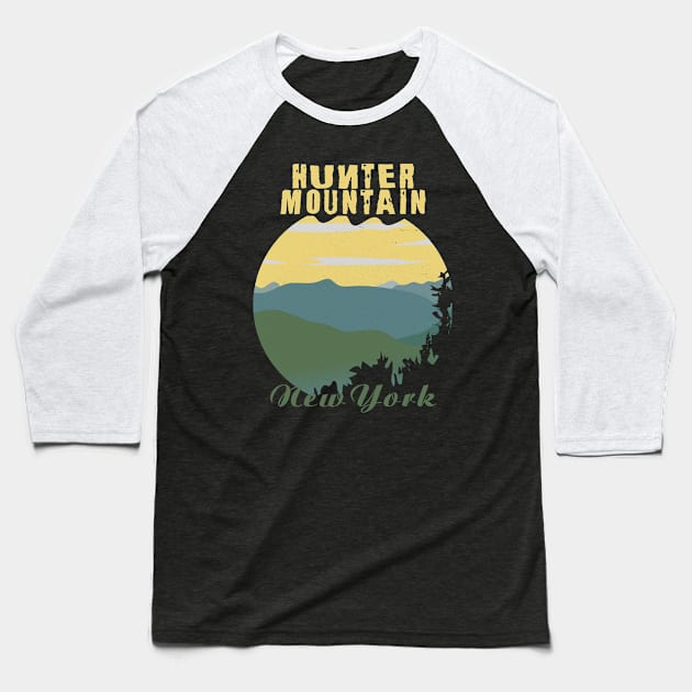 Hunter Mountain, New York Baseball T-Shirt by AdventureLife